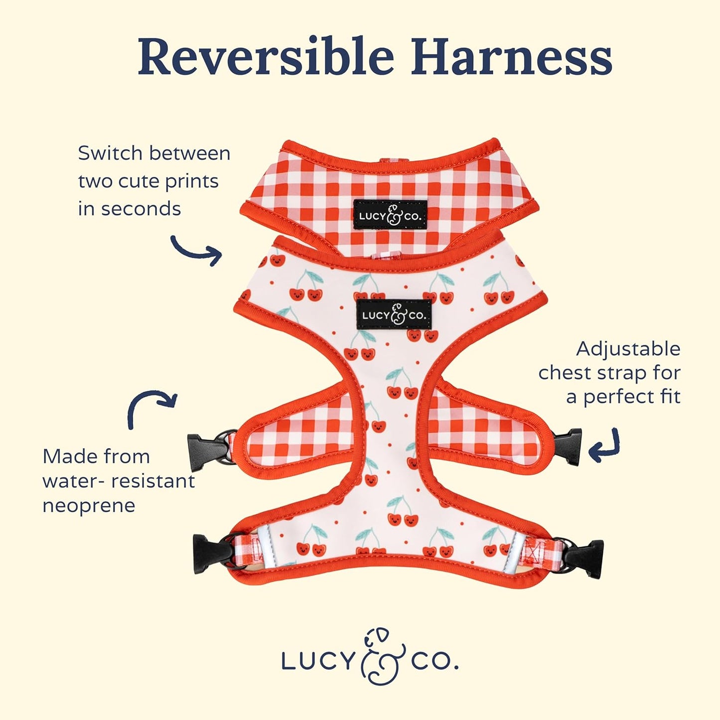 Cheery Cherries Reversible Harness