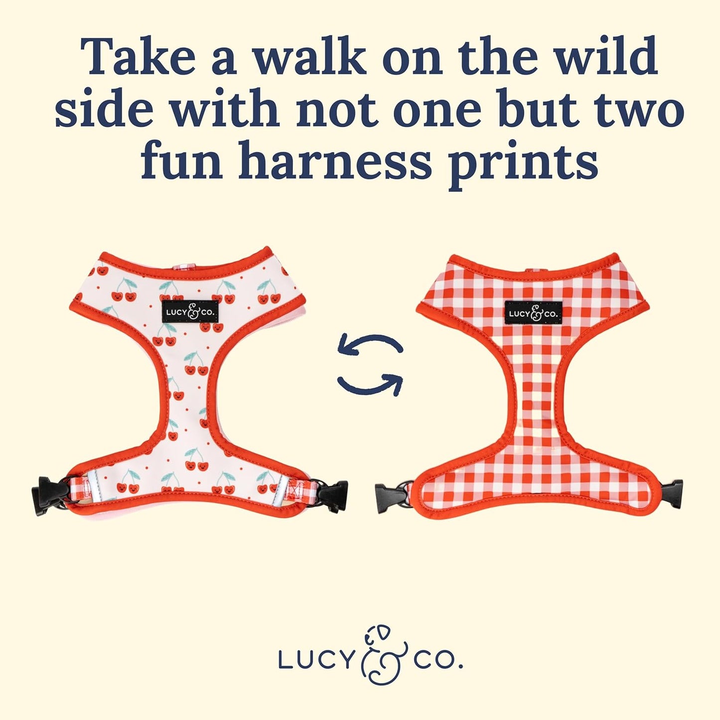 Cheery Cherries Reversible Harness