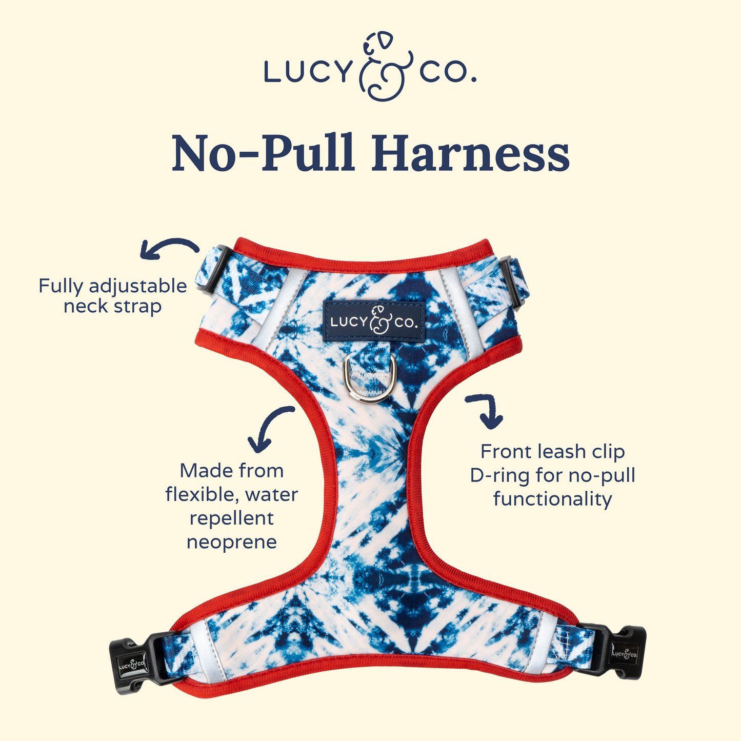 The Blueberry Twist No-Pull Harness