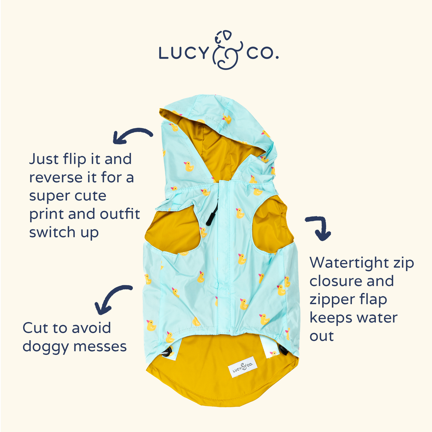 The Lucky Ducky Reversible Raincoat