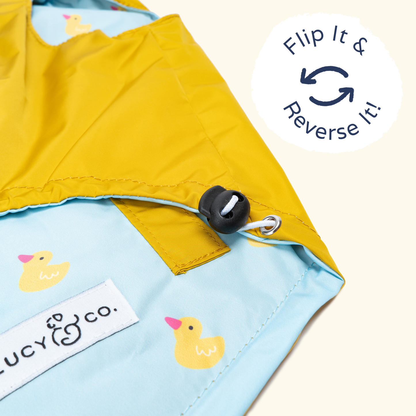 Lucky Ducky Reversible Raincoat