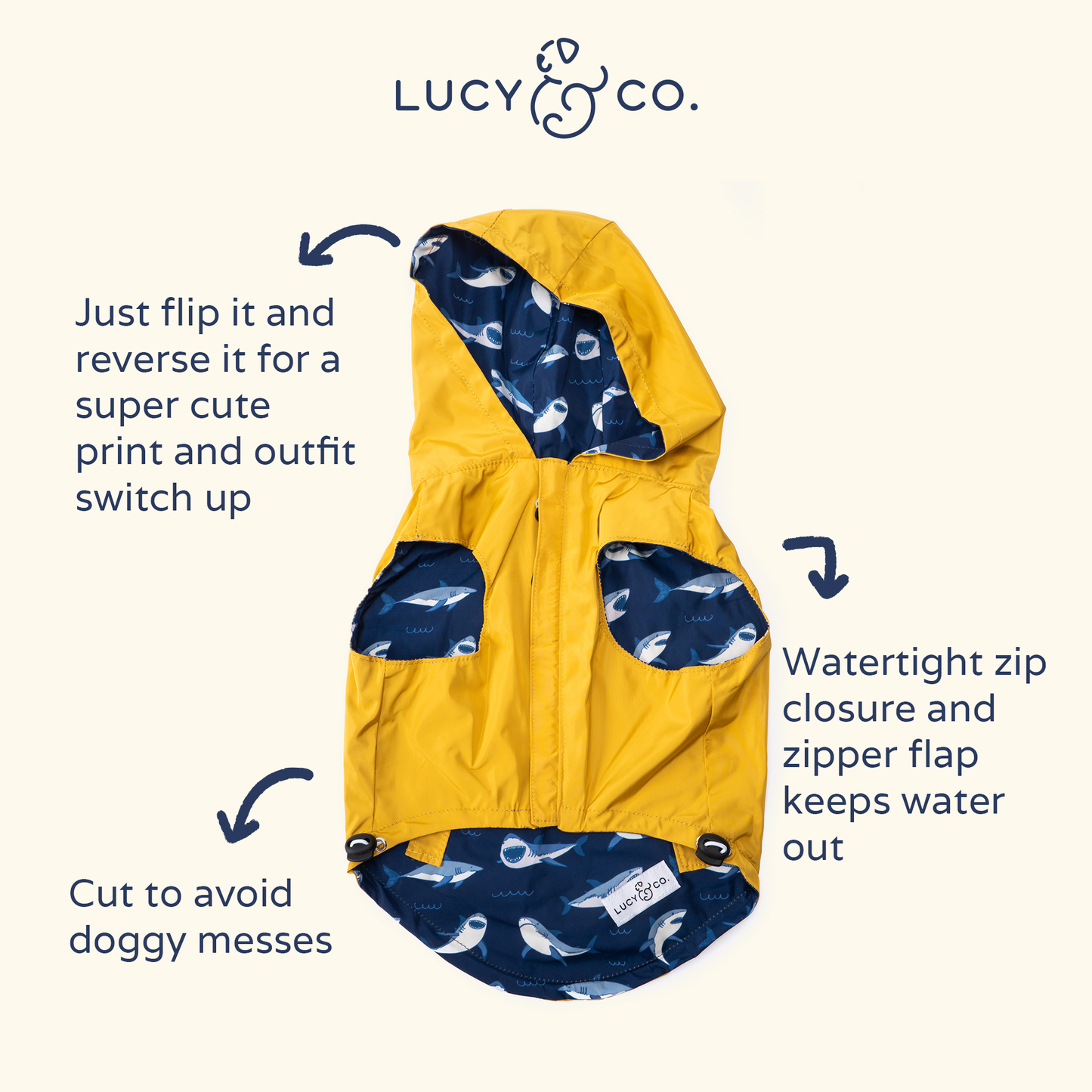Shark Attack Reversible Raincoat