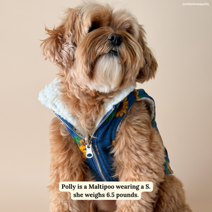 Sunflower Power Reversible Teddy Vest