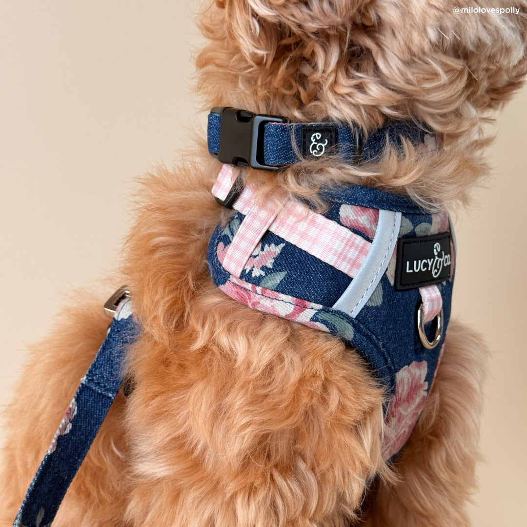 Smell the Roses Denim Collar