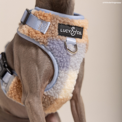 Blue Check Fleece No-Pull Harness