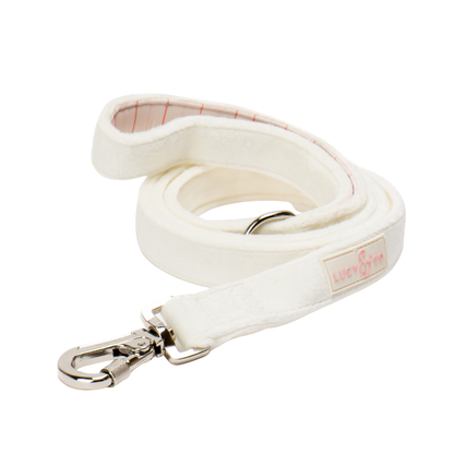 Soft White Velour Leash