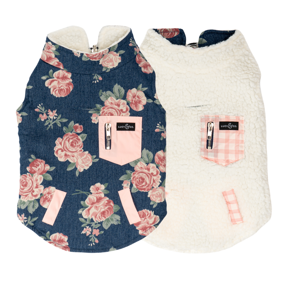 Smell the Roses Reversible Teddy Vest