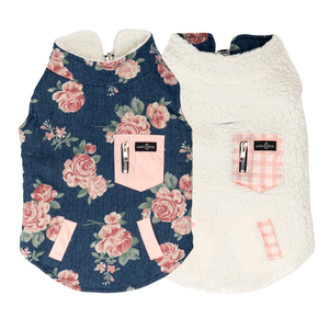 Smell the Roses Reversible Teddy Vest