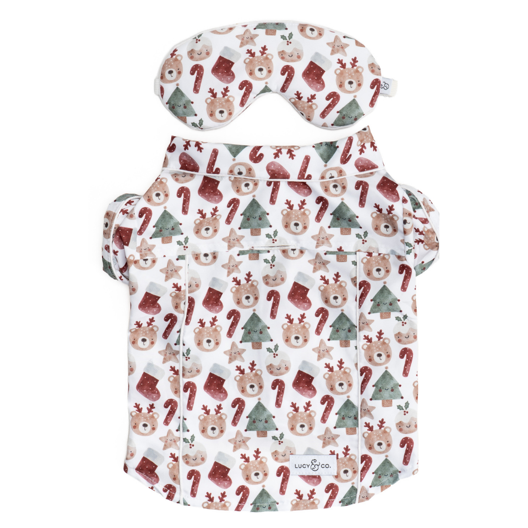 Jingle Bells Pajamas + Human Eye Pillow