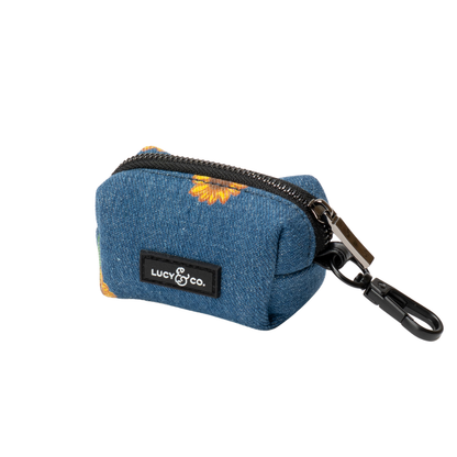 Sunflower Power Denim Poop Bag Holder