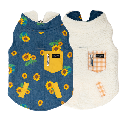 Sunflower Power Reversible Teddy Vest