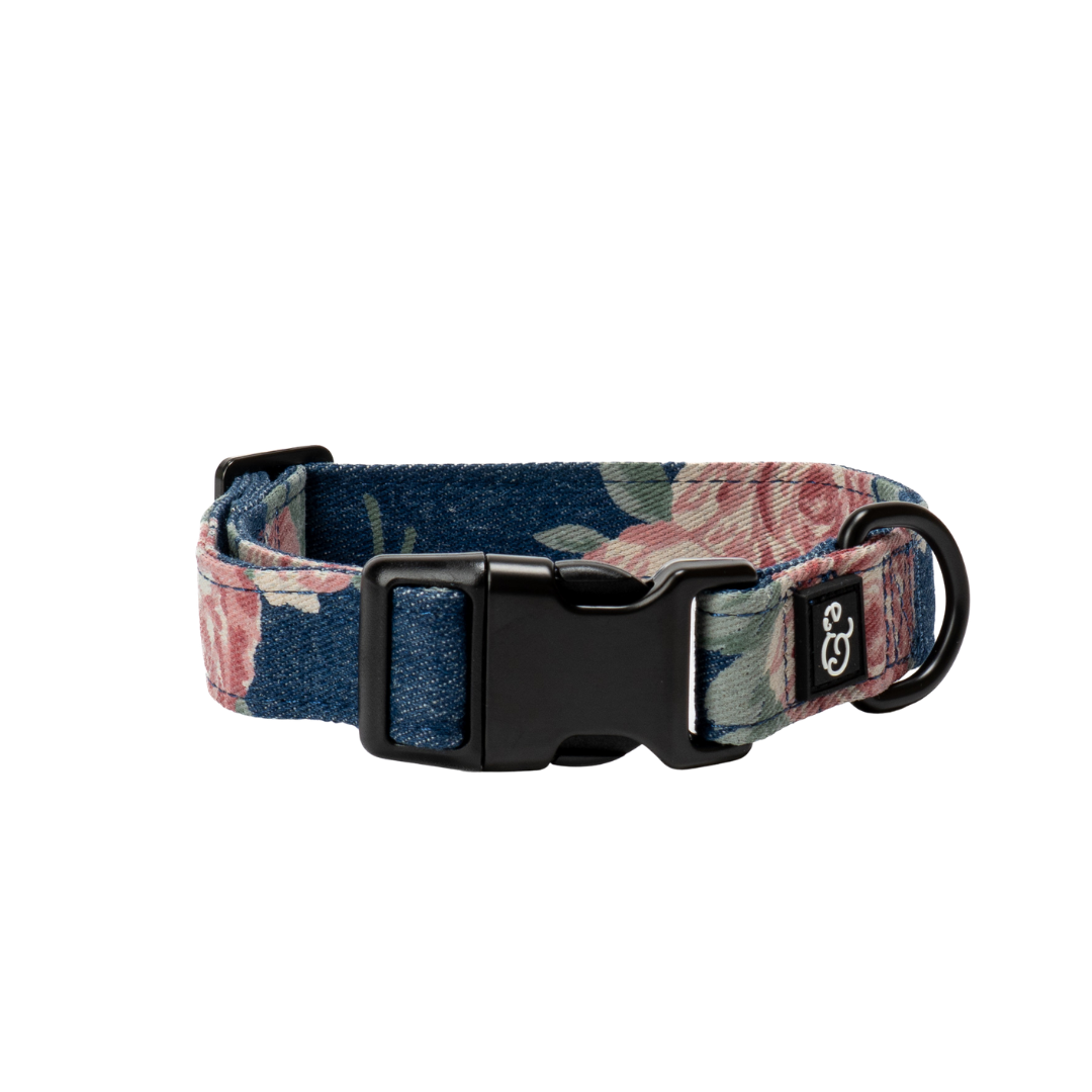 Smell the Roses Denim Collar