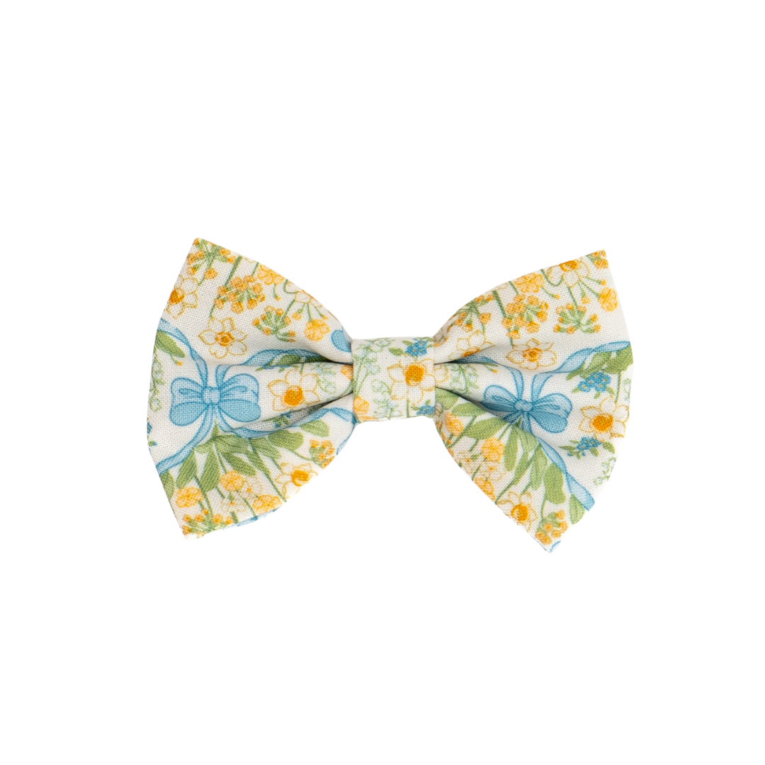 Sunshine and Daffodils (& Small Dog) Bow Tie
