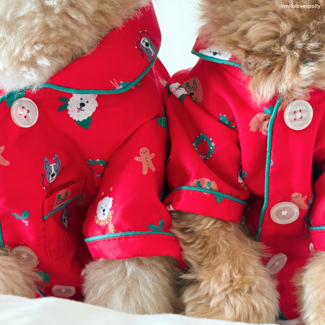 Happy Howlidays Pajamas + Human Eye Pillow