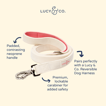 Ivory Corduroy Leash