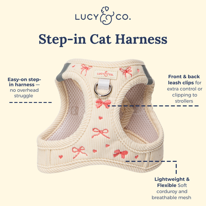 Ever So Sweet Corduroy Step-in Cat Harness