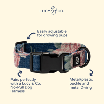 Smell the Roses Denim Collar
