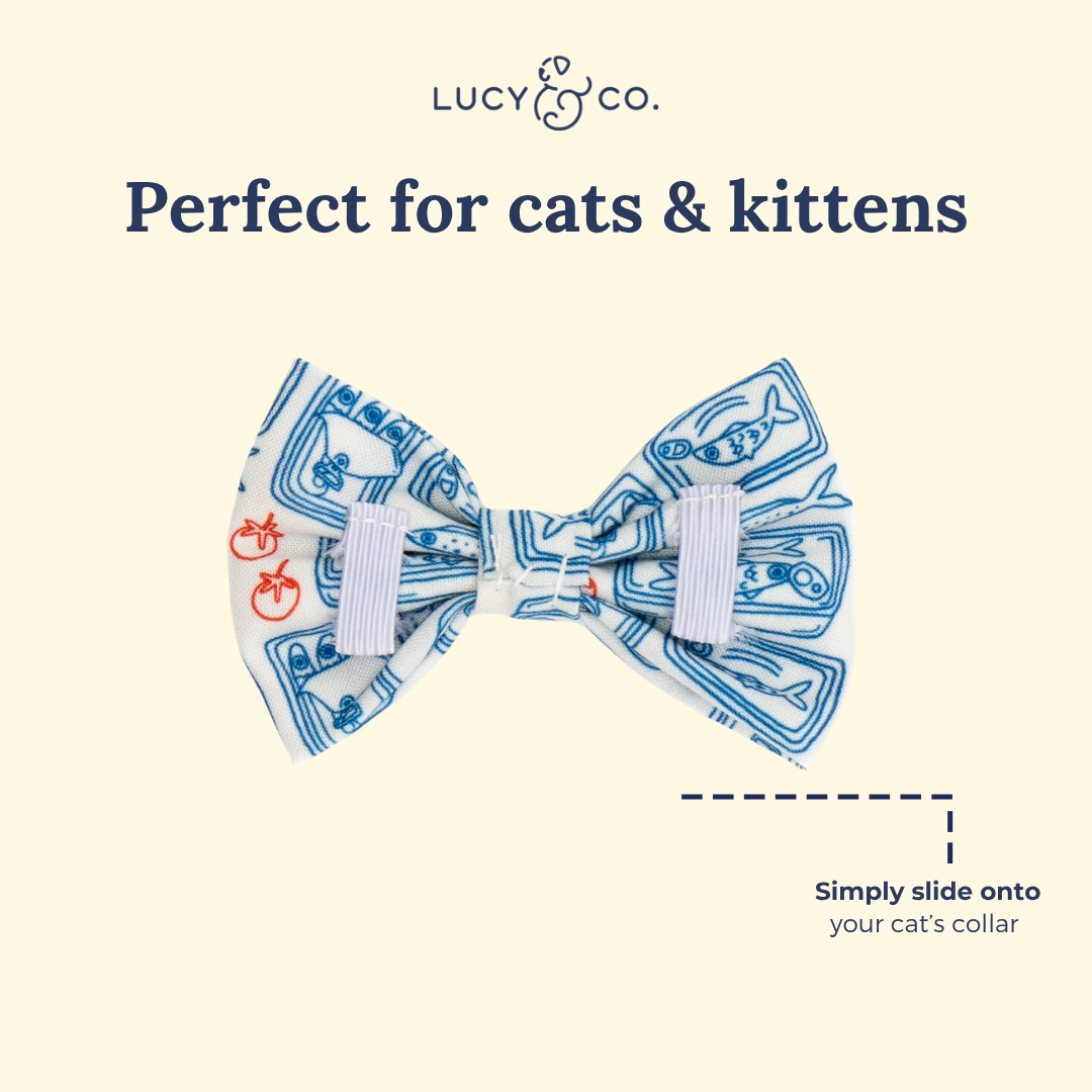 Tinned Fish Cat (& Small Dog) Bow Tie