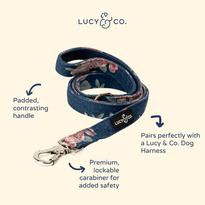 Smell the Roses Denim Leash