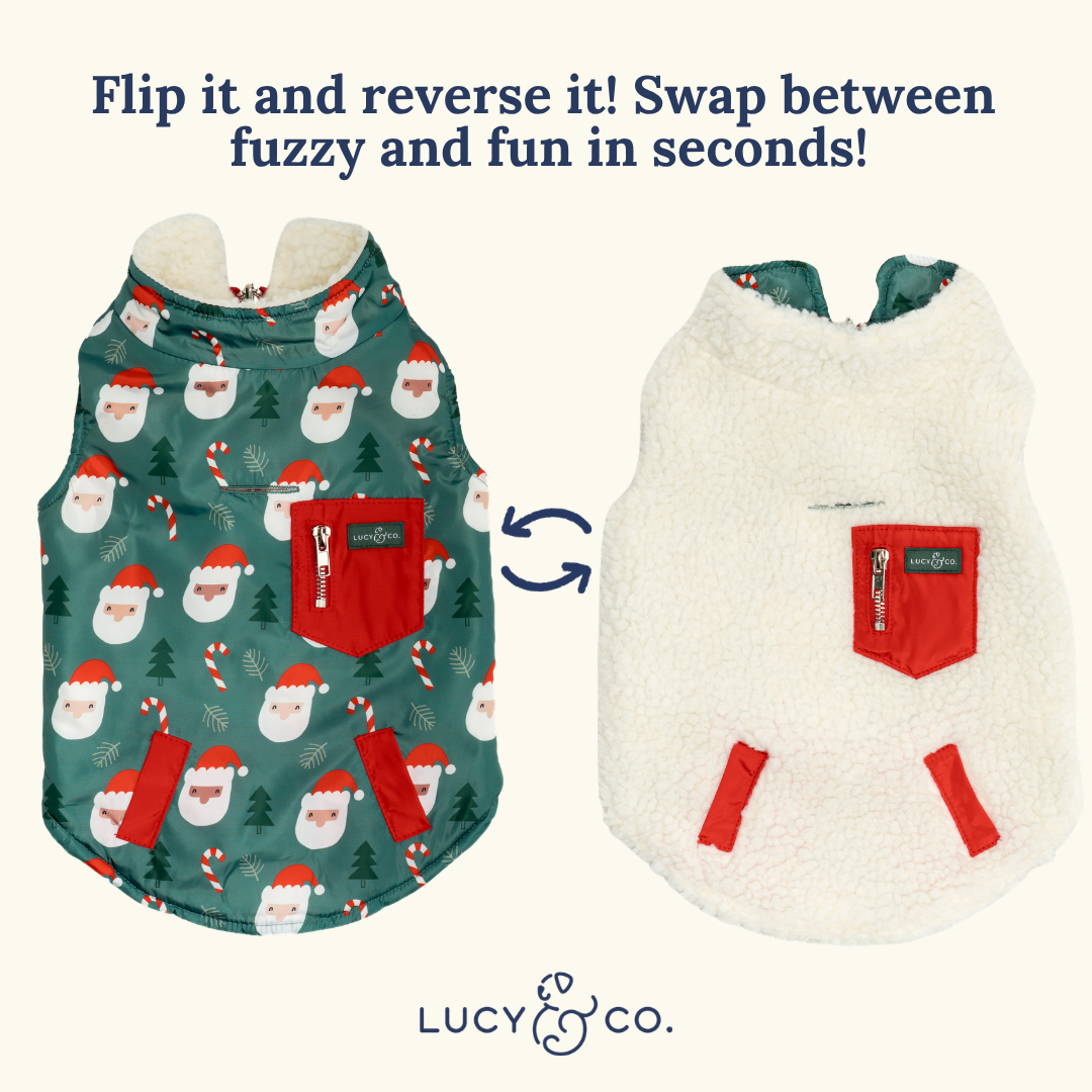 Santa Land Reversible Teddy Vest