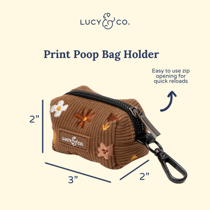 Chocolate Meadows Corduroy Poop Bag Holder