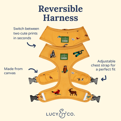 Lucy & Co. x Parks Project Naturalist Club Canvas Reversible Harness