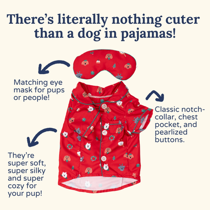 Happy Howlidays Pajamas + Human Eye Pillow