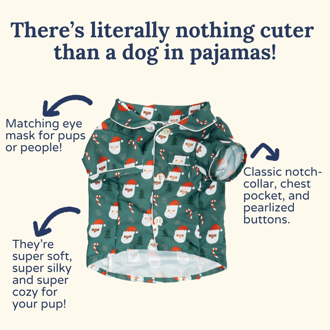 Santa Land Pajamas + Human Eye Pillow