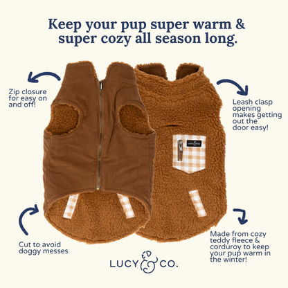 Chocolate Meadows Reversible Teddy Vest