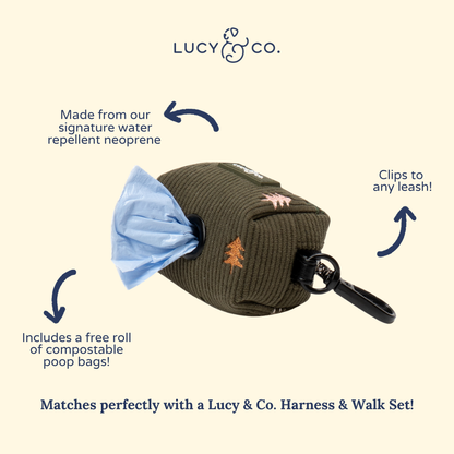 Take a Hike Corduroy Poop Bag Holder