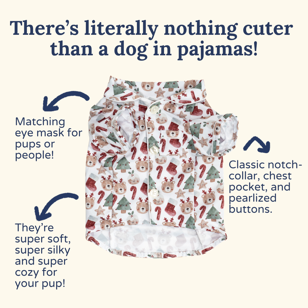 Jingle Bells Pajamas + Human Eye Pillow