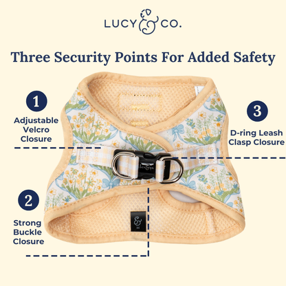 Sunshine and Daffodils Step-in Cat Harness