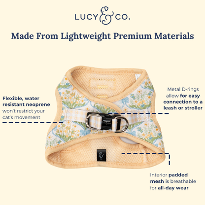 Sunshine and Daffodils Step-in Cat Harness