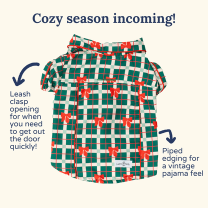 Howliday Bows Pajamas + Human Eye Pillow