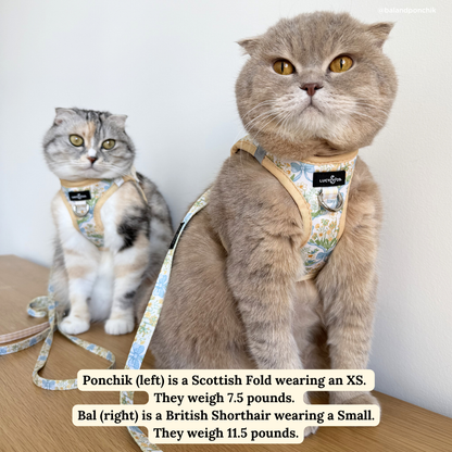 Sunshine and Daffodils Step-in Cat Harness