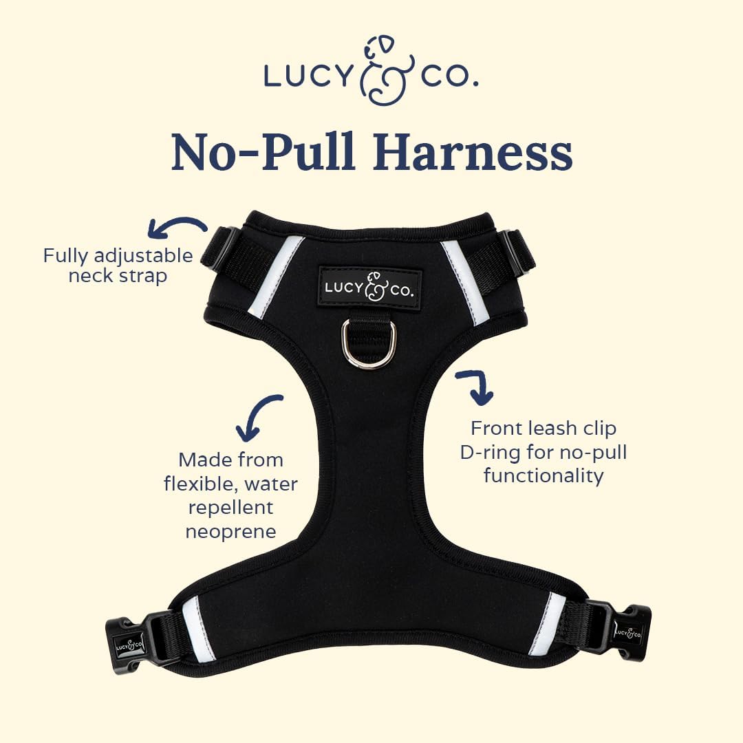 Lucy　0710 The Midnight Black No-Pull Neoprene Dog Harness | Lucy & Co.