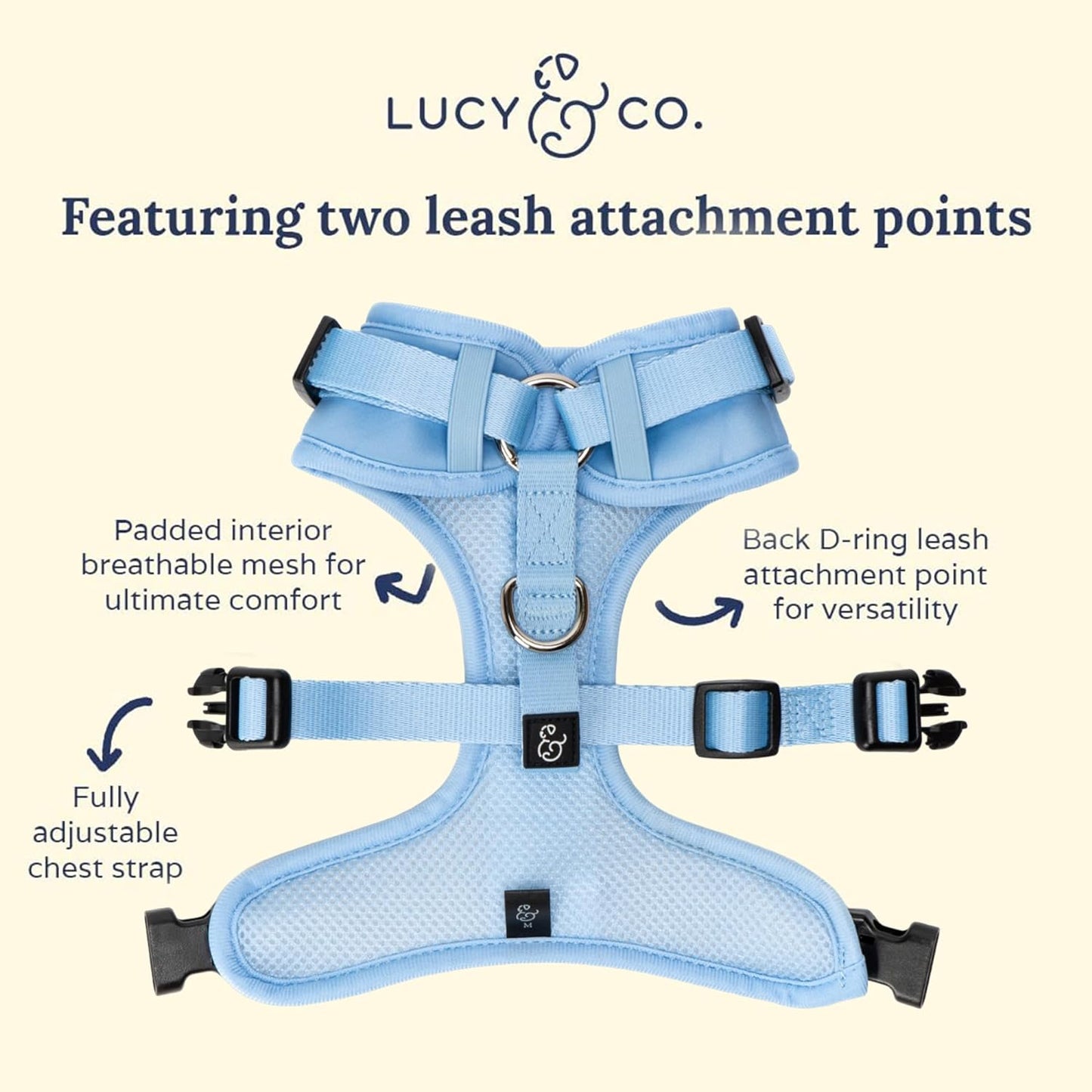 Denim Blue No-Pull Harness