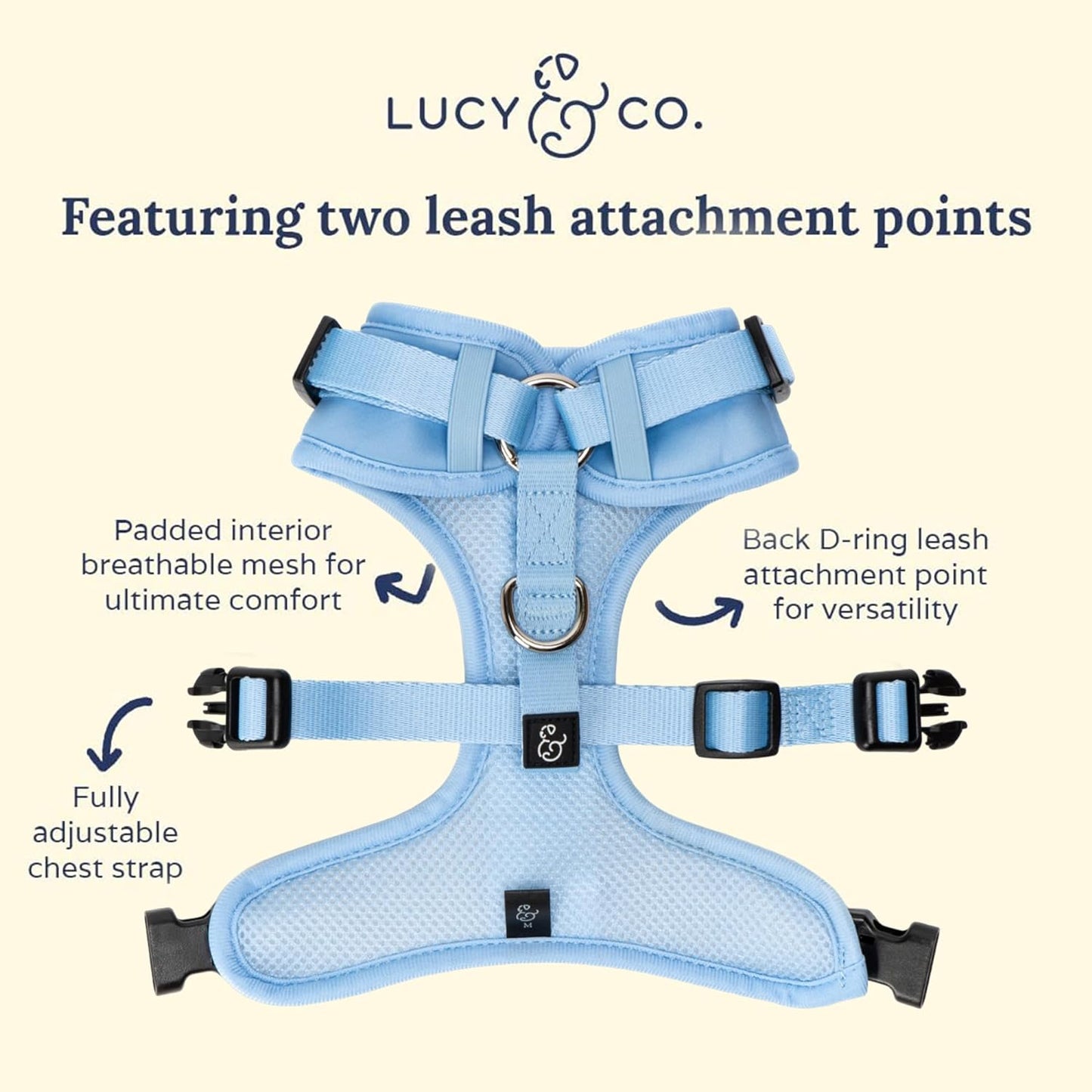 The Denim Blue No-Pull Harness