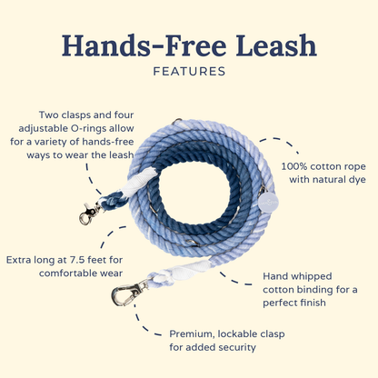 Blueberry Twist Hands-Free Rope Leash