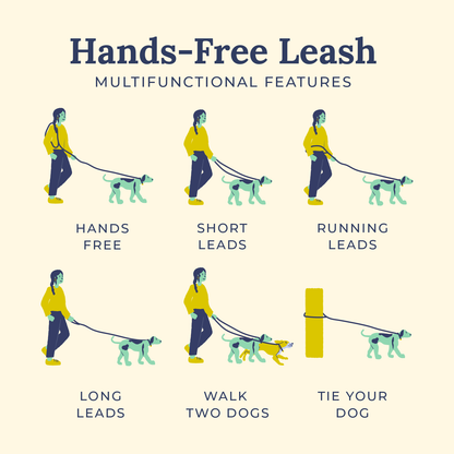 Blueberry Twist Hands-Free Rope Leash