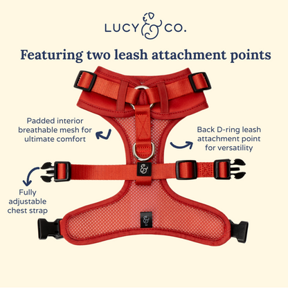Cherry Red No-Pull Harness