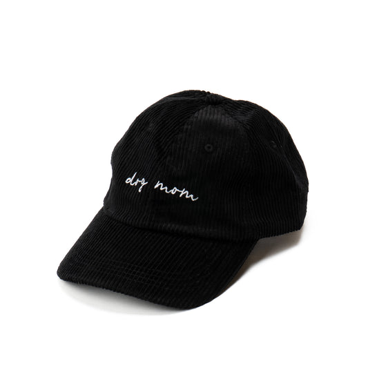 Black Corduroy Dog Mom Hat