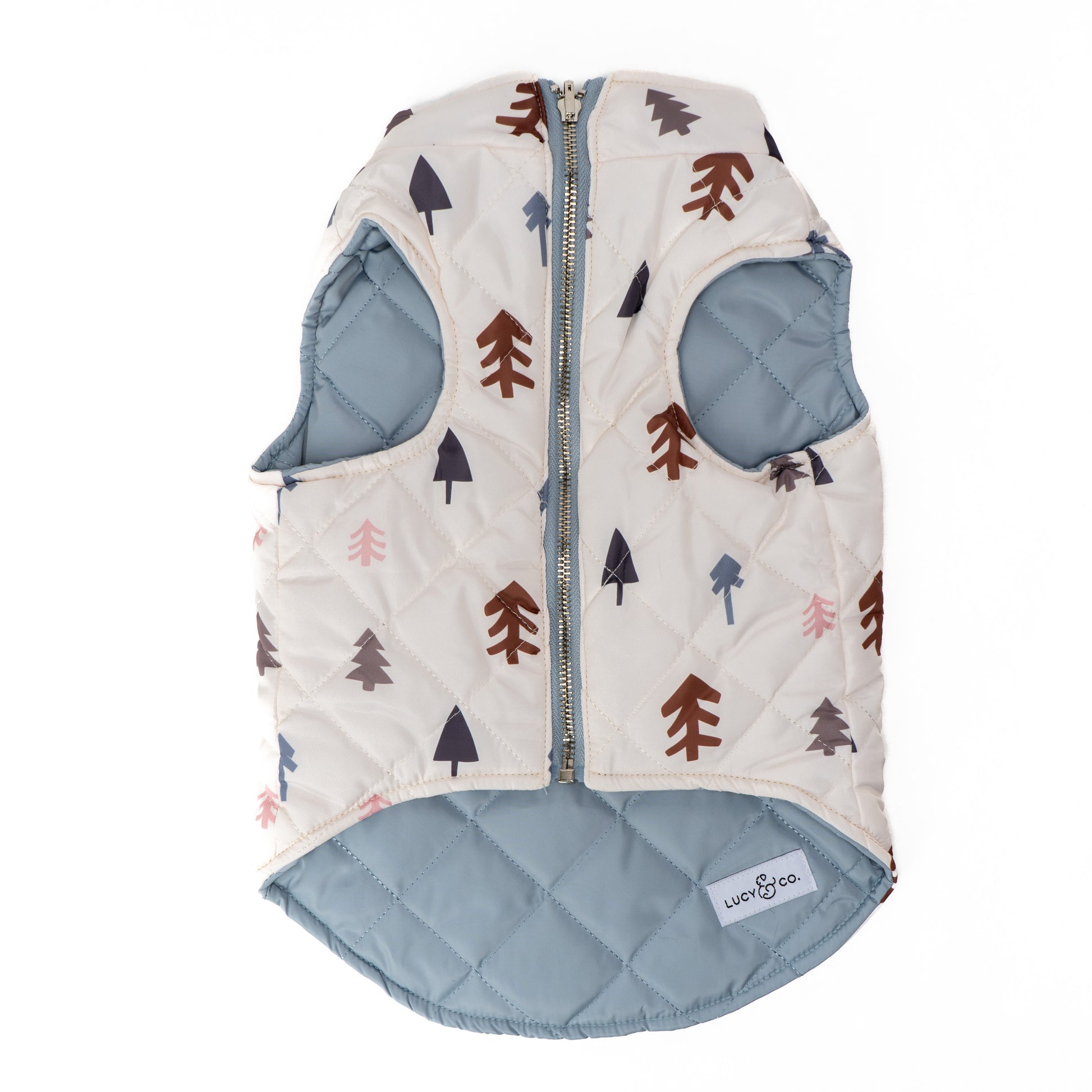 Reversible Puffer Jacket - Night Blue, Enchanting Forest