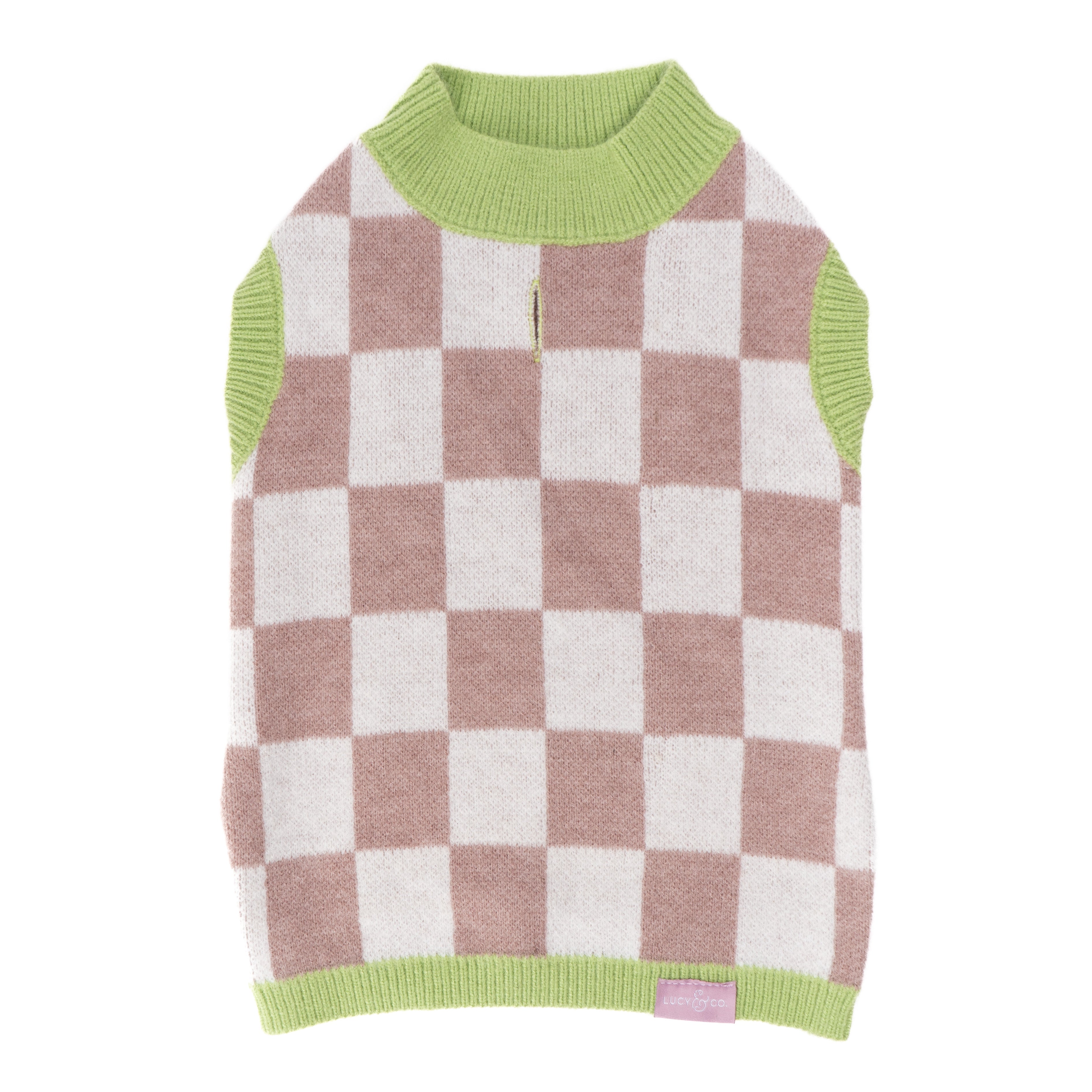 The Checked Out Checker Print Dog Sweater | Lucy & Co.