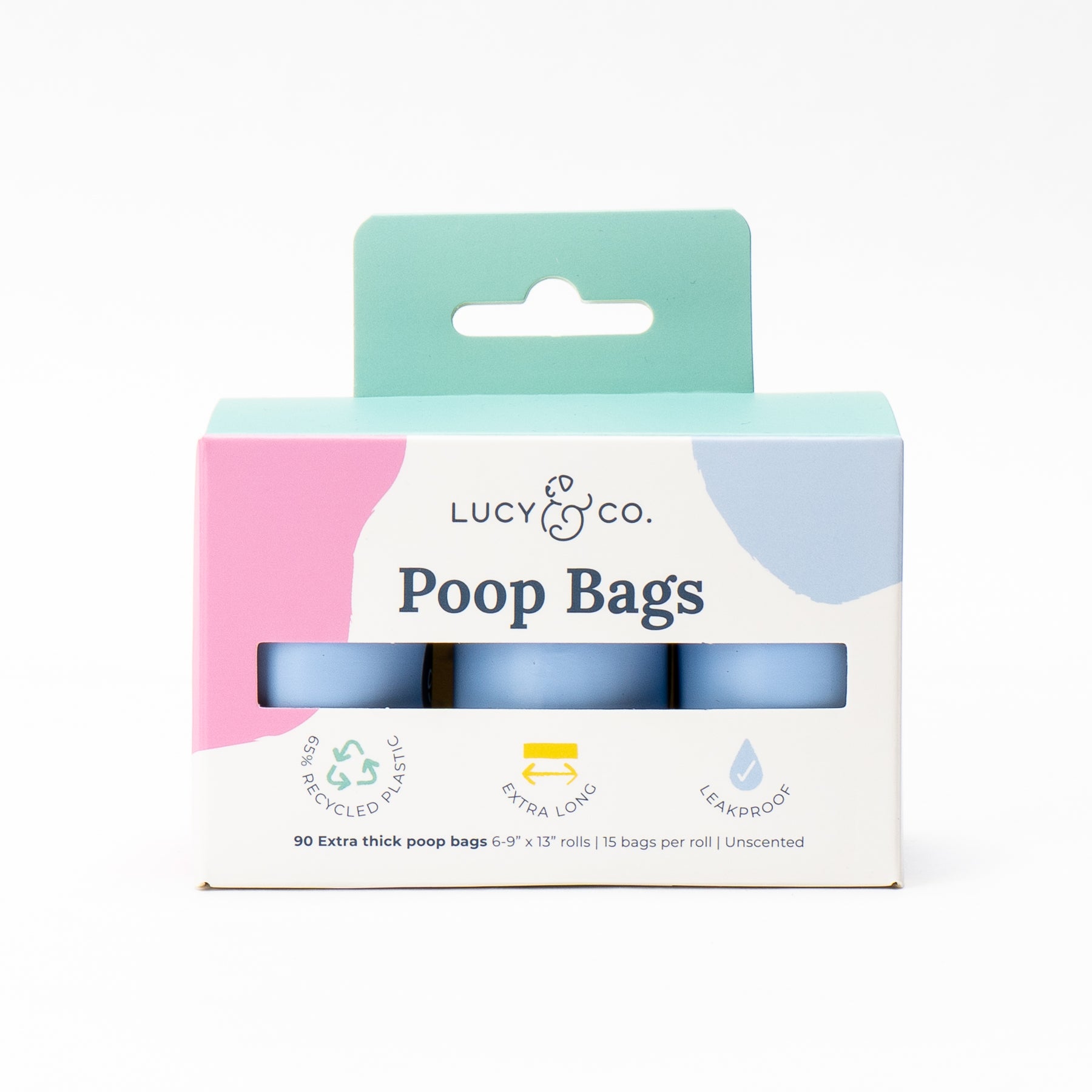 65% Recycled Material Eco Friendly Dog Poop Bags | Lucy & Co.