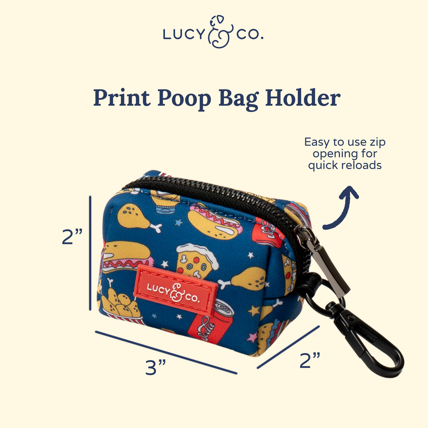 Red, White & BBQ Poop Bag Holder