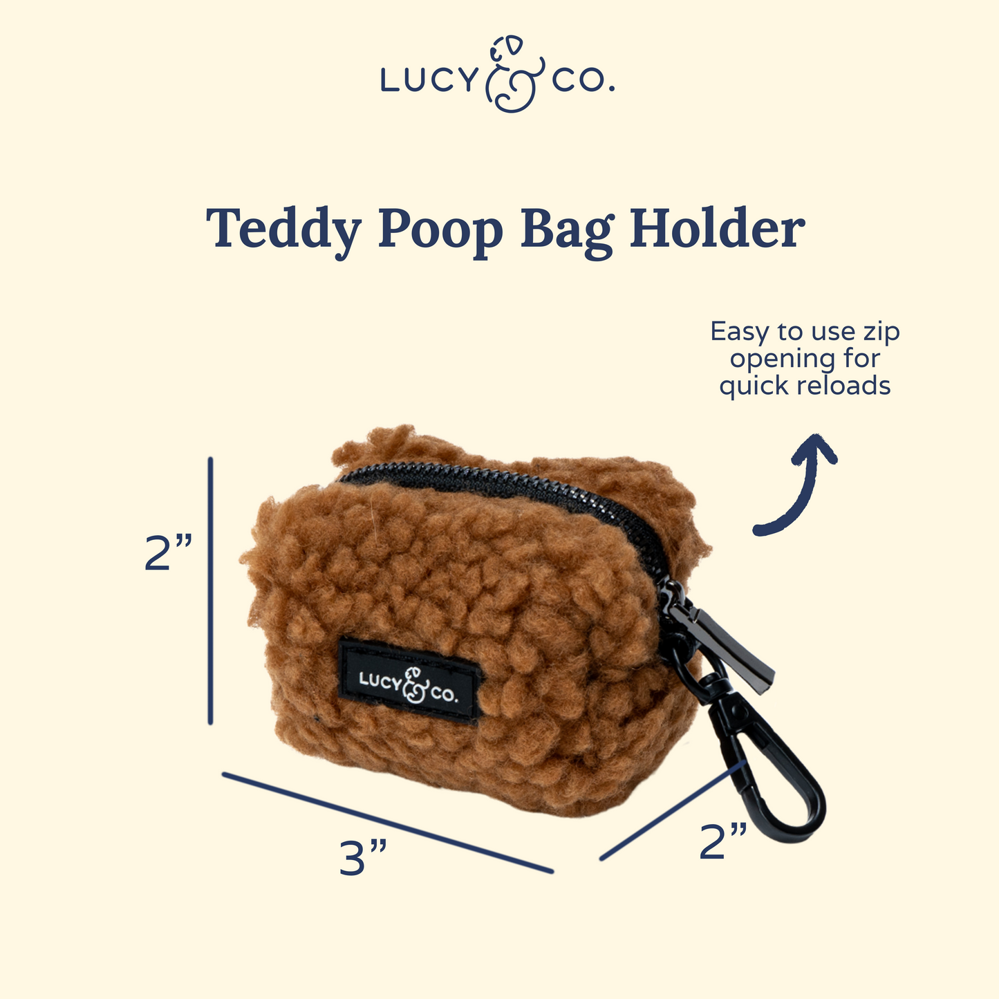 Cinnamon Teddy Poop Bag Holder