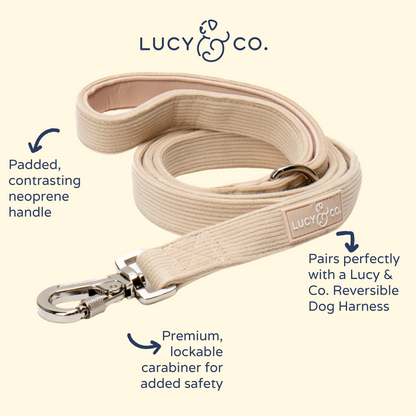 Cream Corduroy Leash