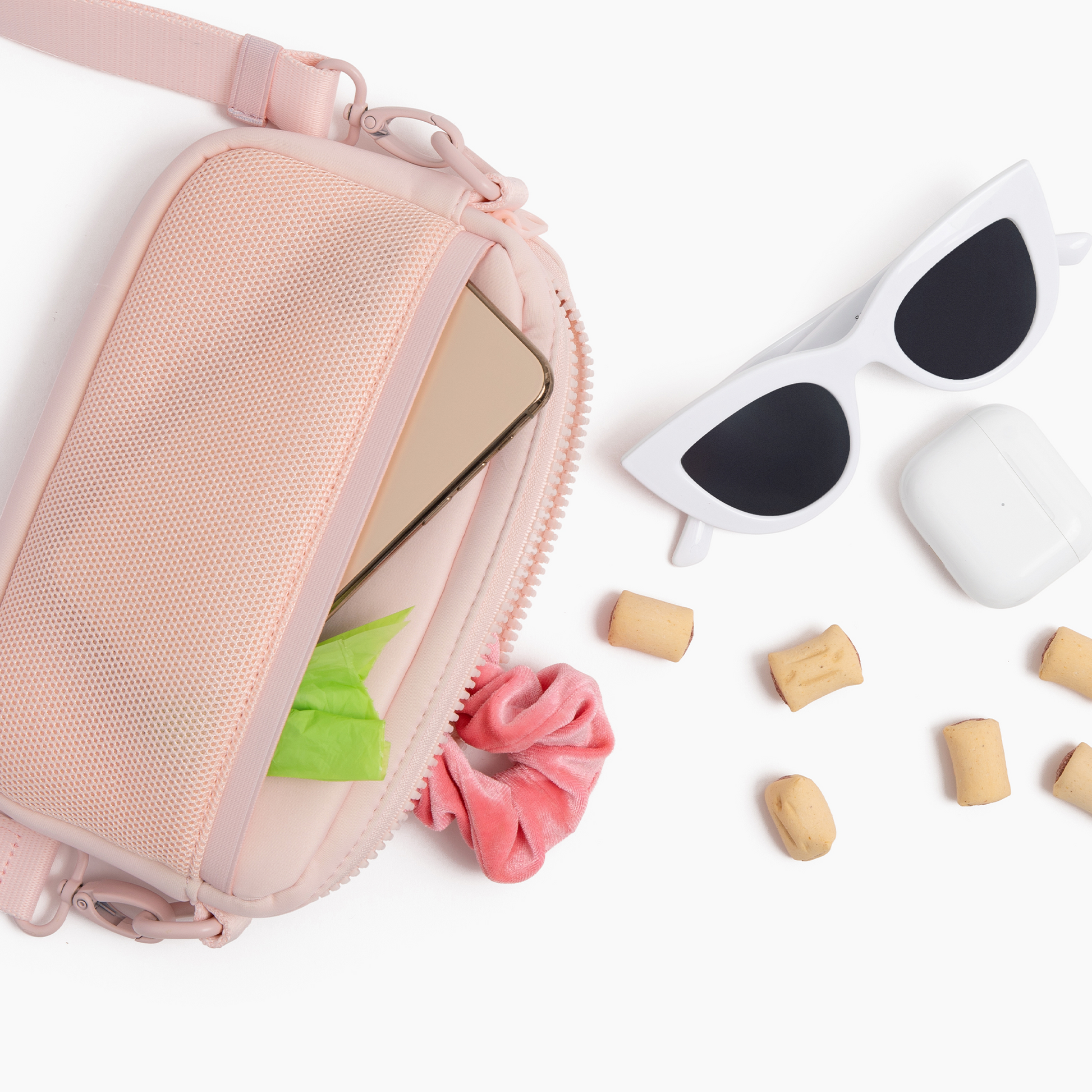 lululemon poop bag Rosewater Crossbody Dog Treat Bag & Poop Bag Dispenser
