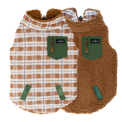Plaid Hike Reversible Teddy Vest